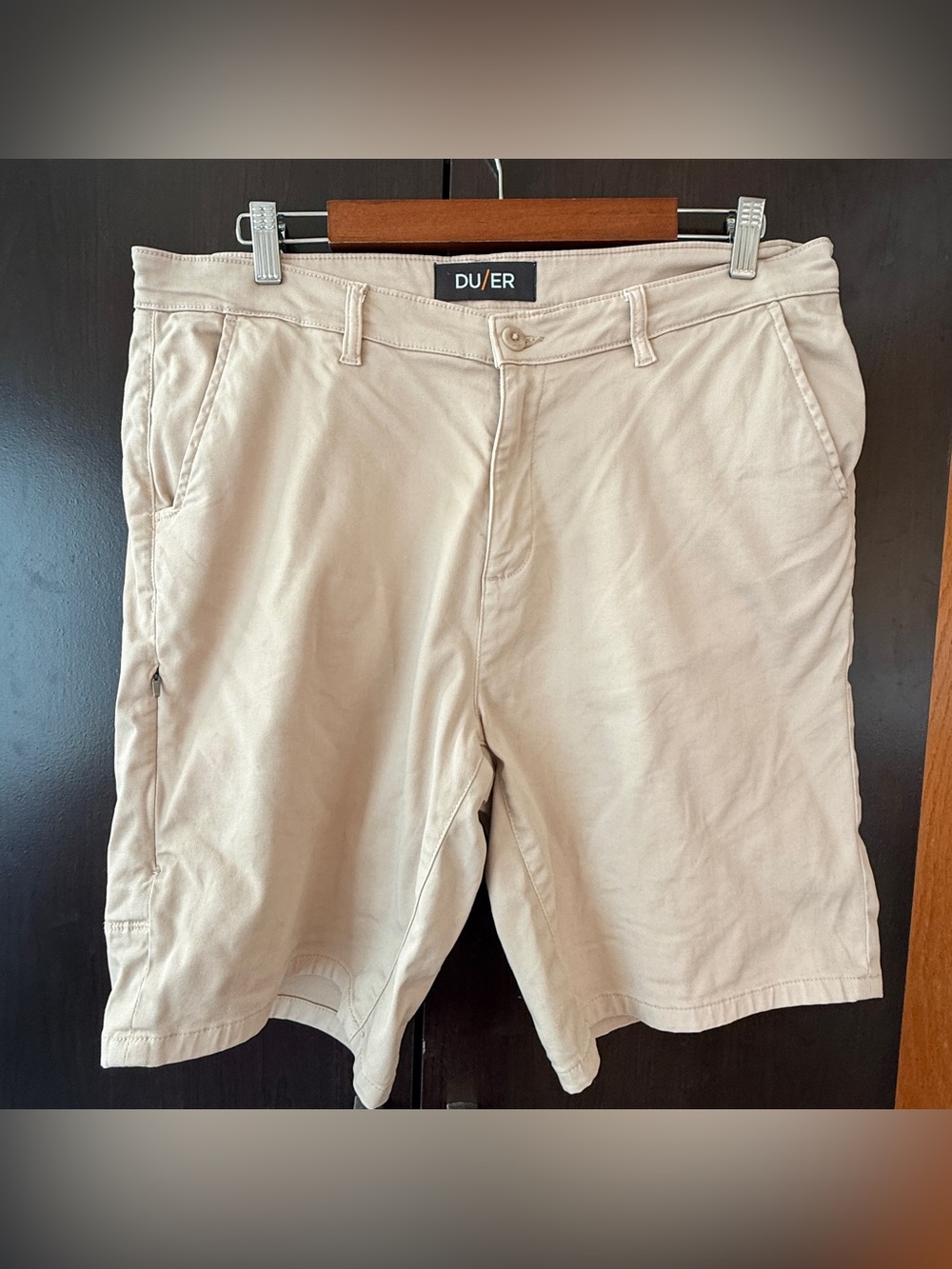 DU/ER performance chino shorts biege size 36 for men